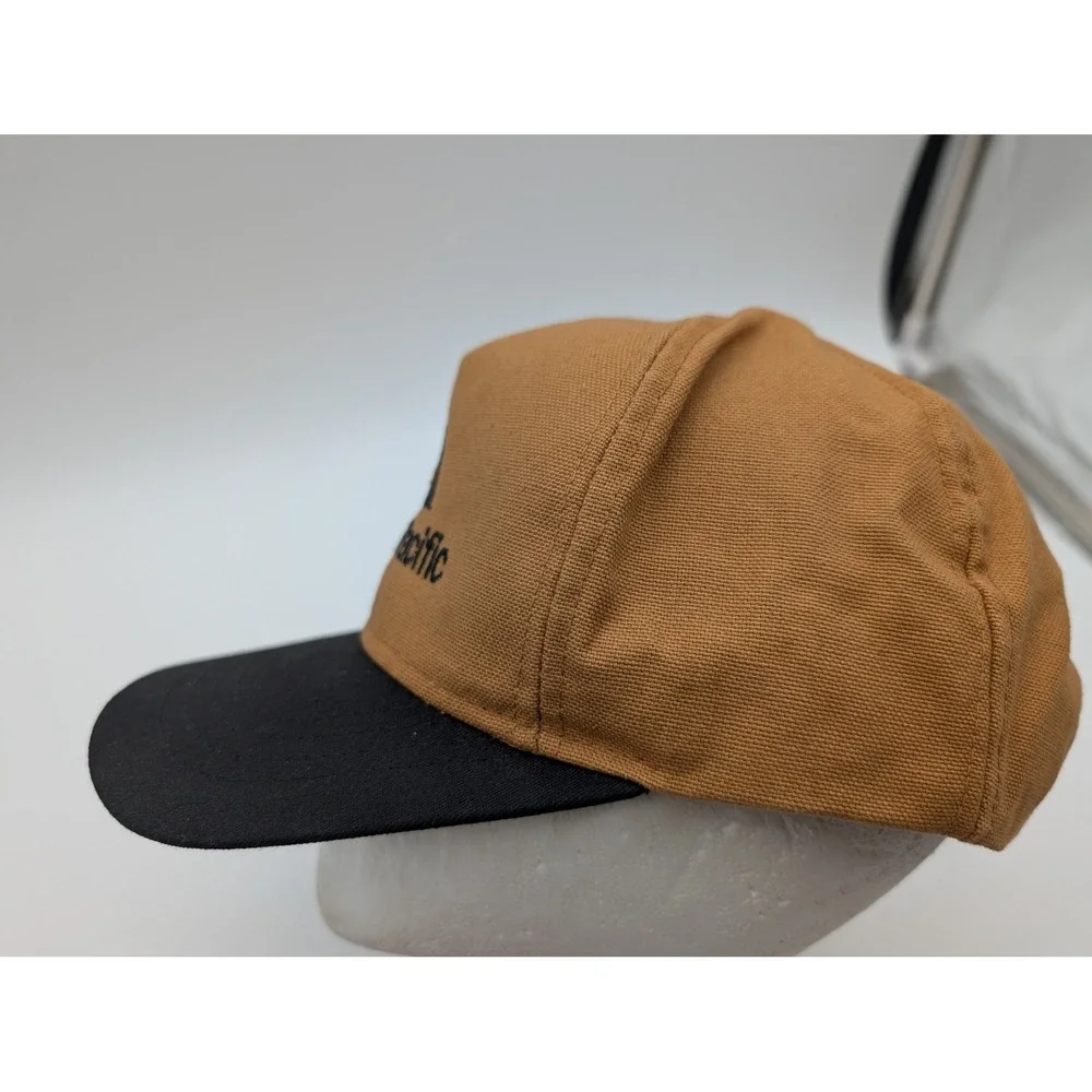 Vintage Georgia-Pacific Swingster Trucker Hat Brown Canvas Snapback Made in USA